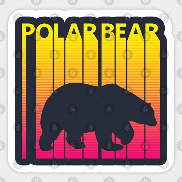 Vintage Retro Polar Bear Gift Sticker by GWENT